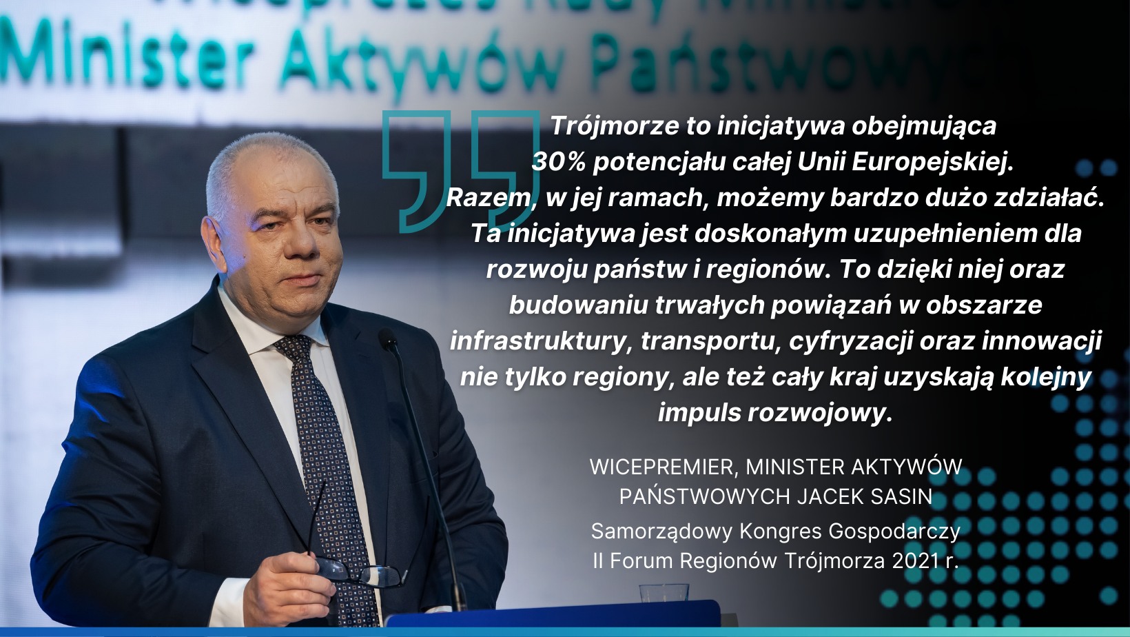 Wicepremier, Minister Aktywów Państwowych Jacek Sasin