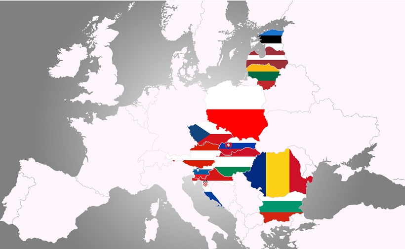 Mapa krajów Inicjatywy Trójmorza